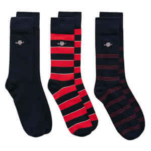 GANT 3-Pack Shield Tie Stripe Socks Gift Box